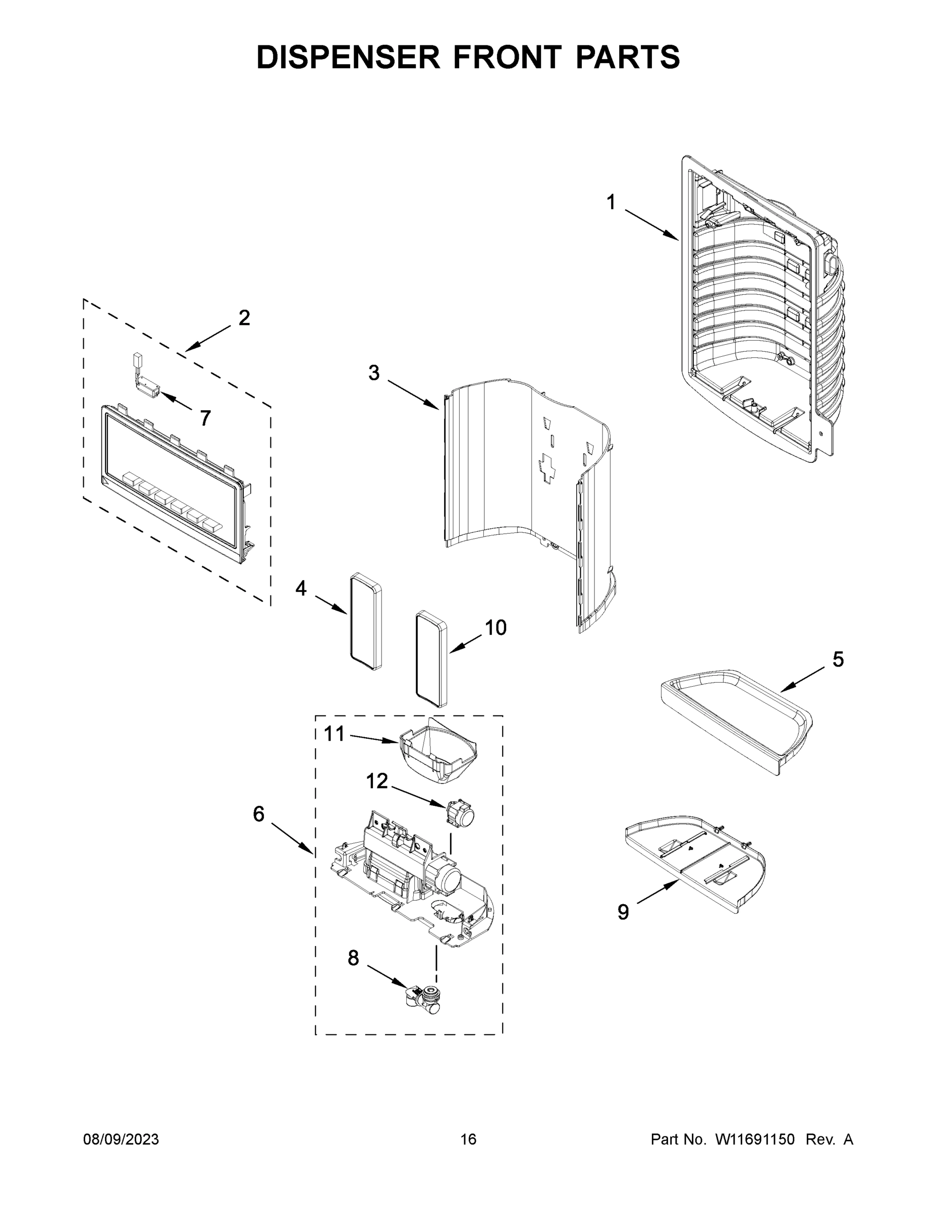 09 - DISPENSER FRONT PARTS