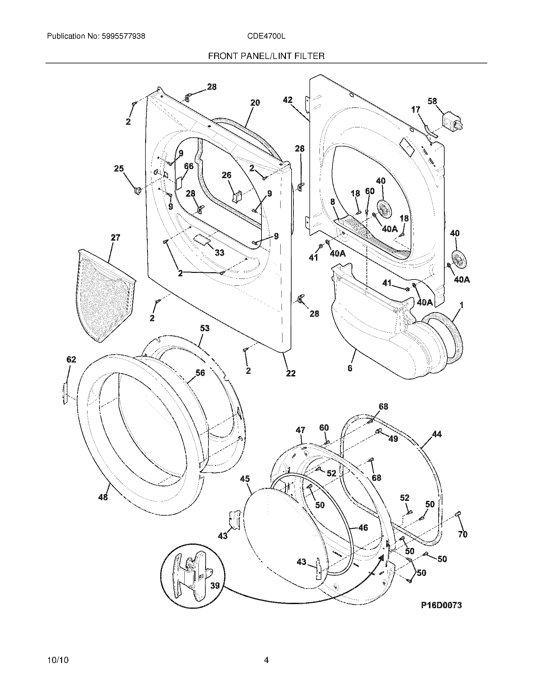 05 - FRONT PANEL/LINT FILTER