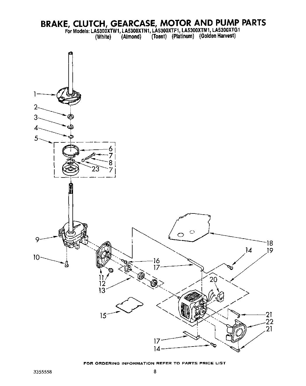 07 - BRAKE, CLUTCH, GEARCASE, MOTOR AND PUMP