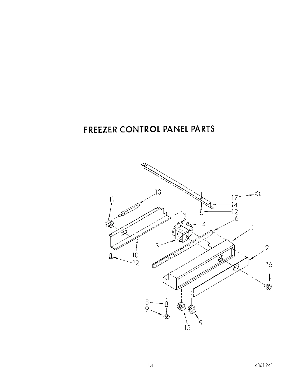 13 - FREEZER CONTROL PANEL