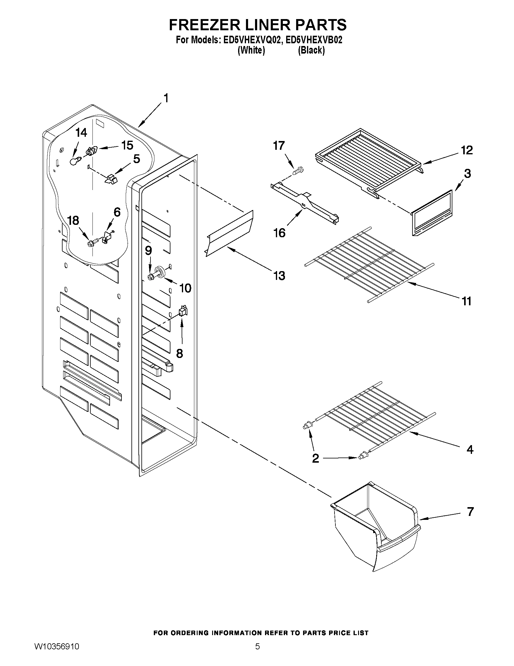 04 - FREEZER LINER PARTS