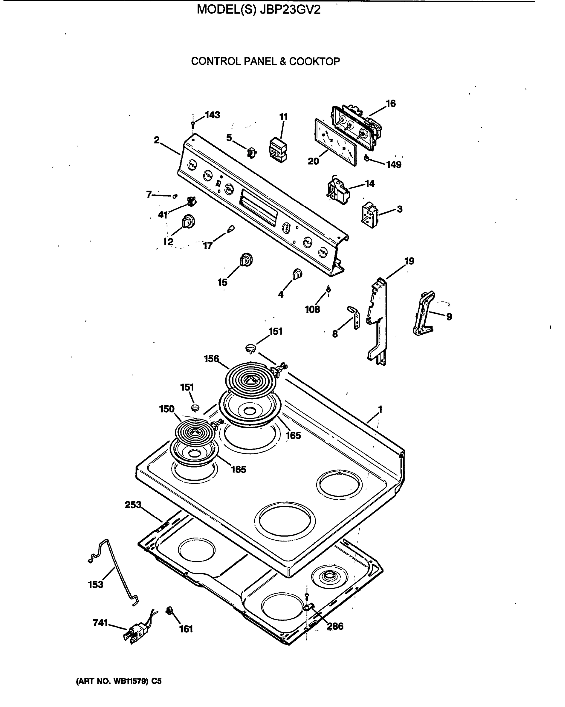 CONTROL PANEL & COOKTOP