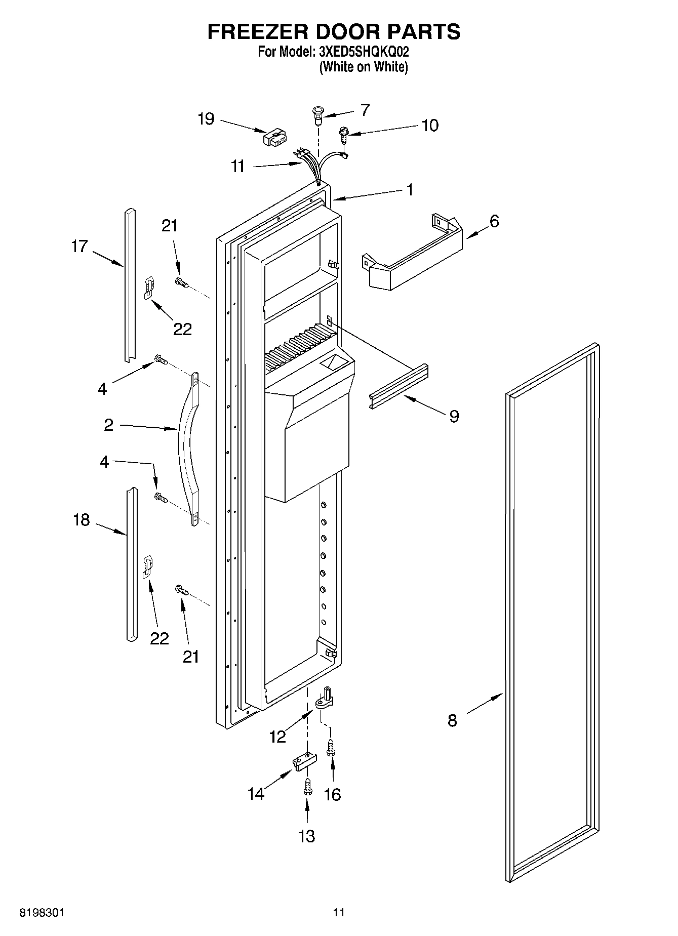 07 - FREEZER DOOR PARTS