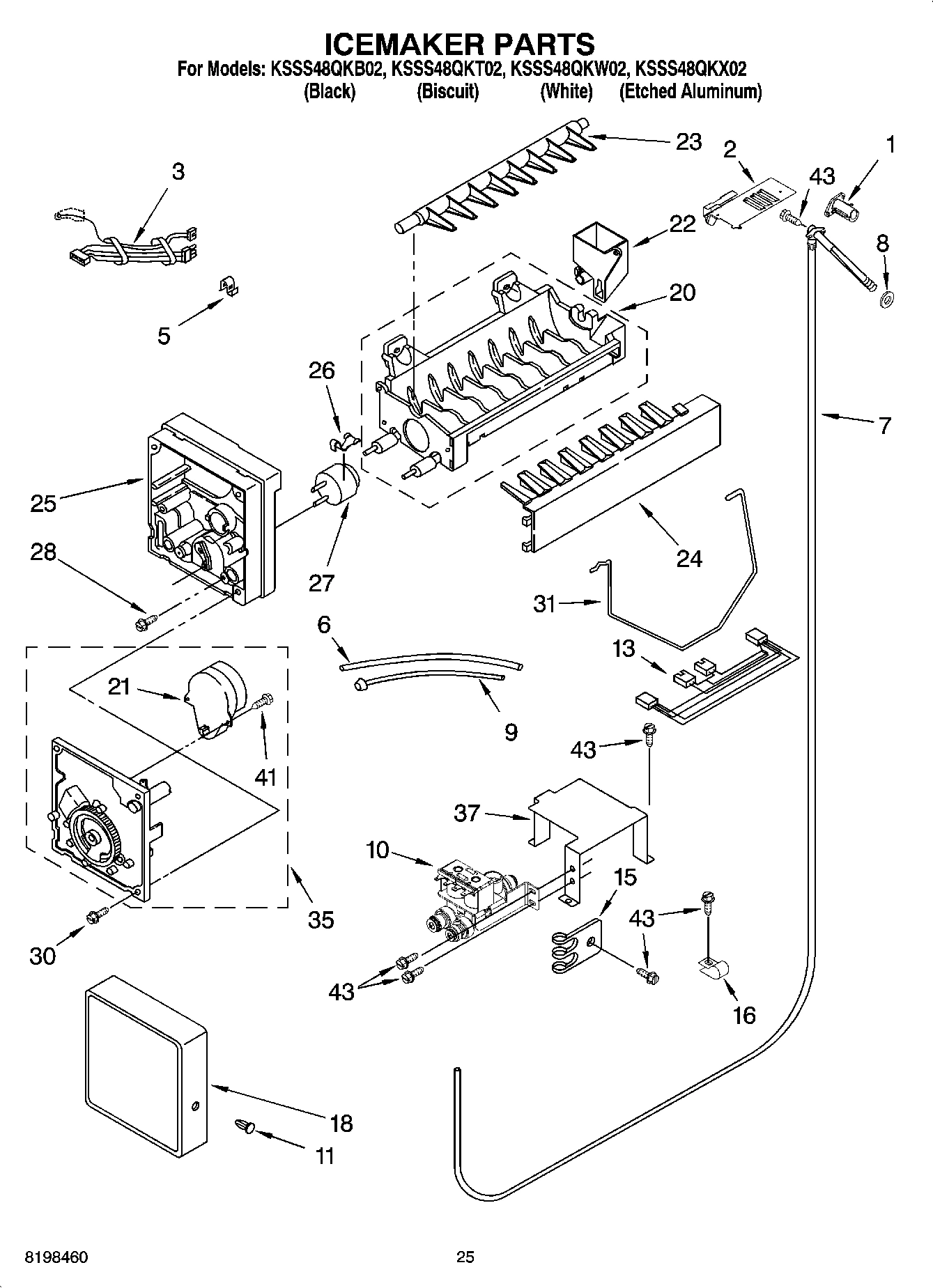 15 - ICEMAKER PARTS