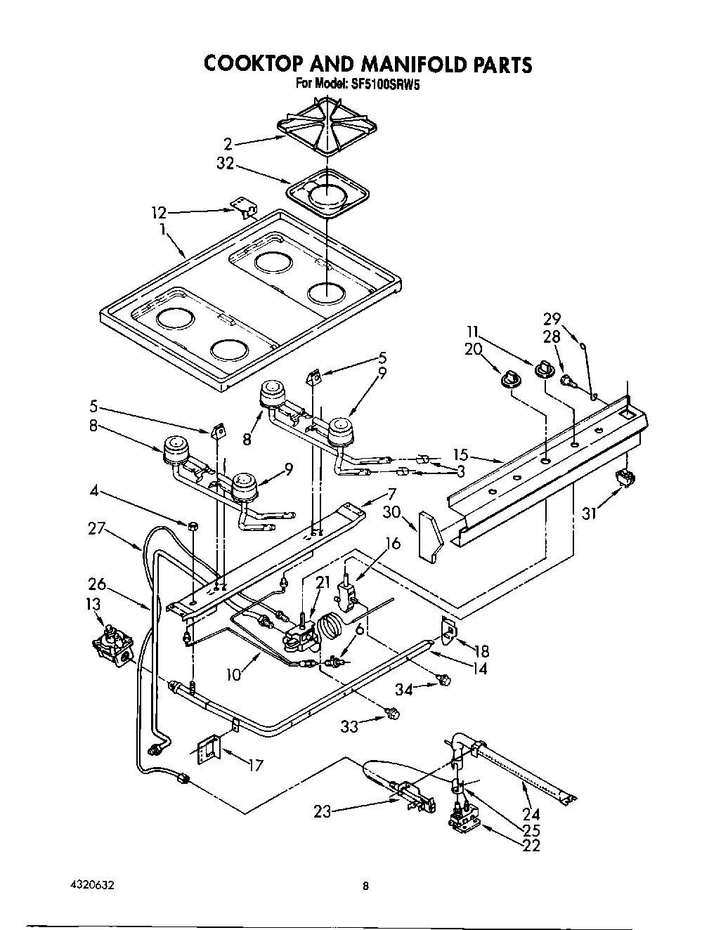 07 - COOKTOP AND MANIFOLD , LIT/OPTIONAL
