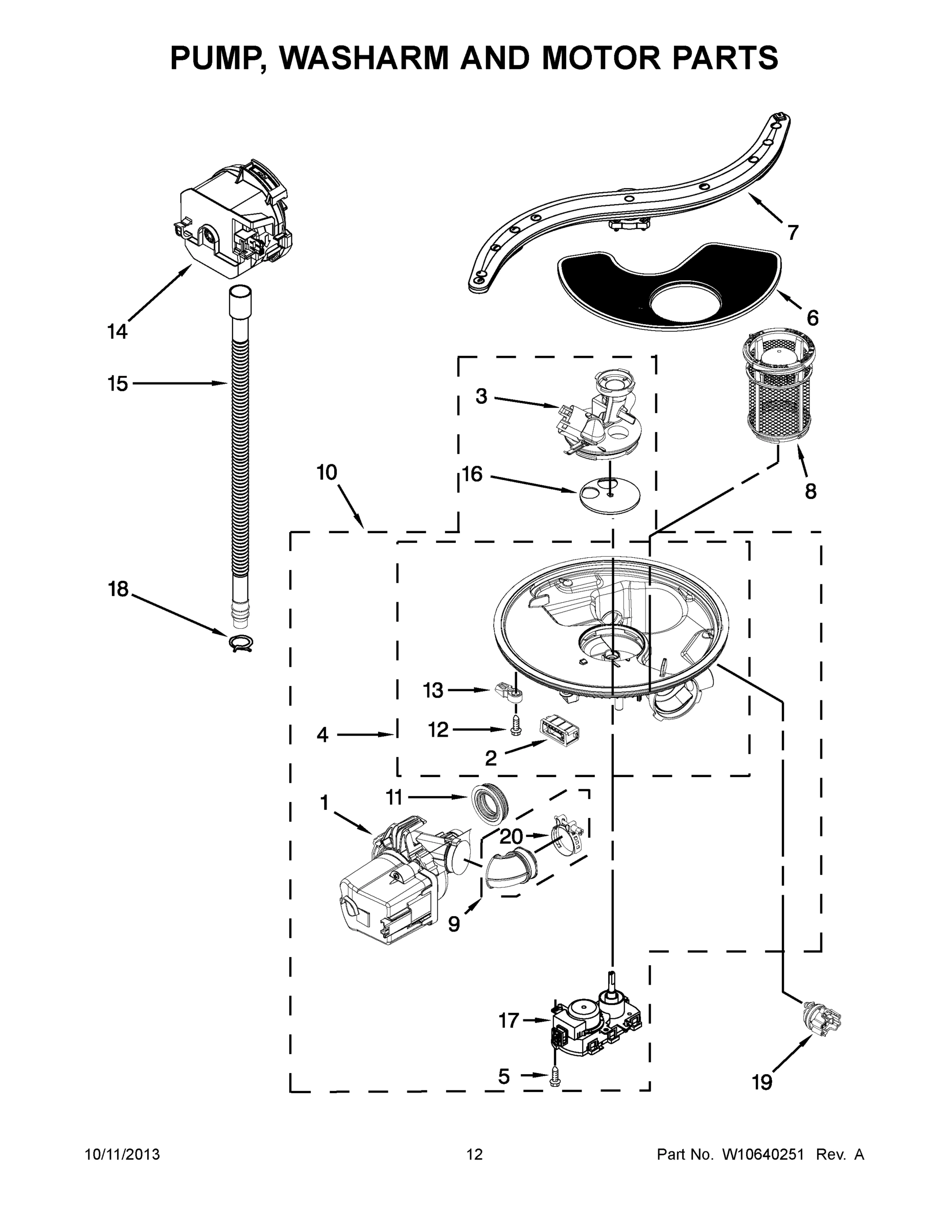 07 - PUMP, WASHARM AND MOTOR PARTS