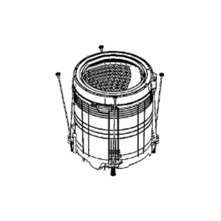 DC97-19565H Samsung Semi Tub Outer Assembly W