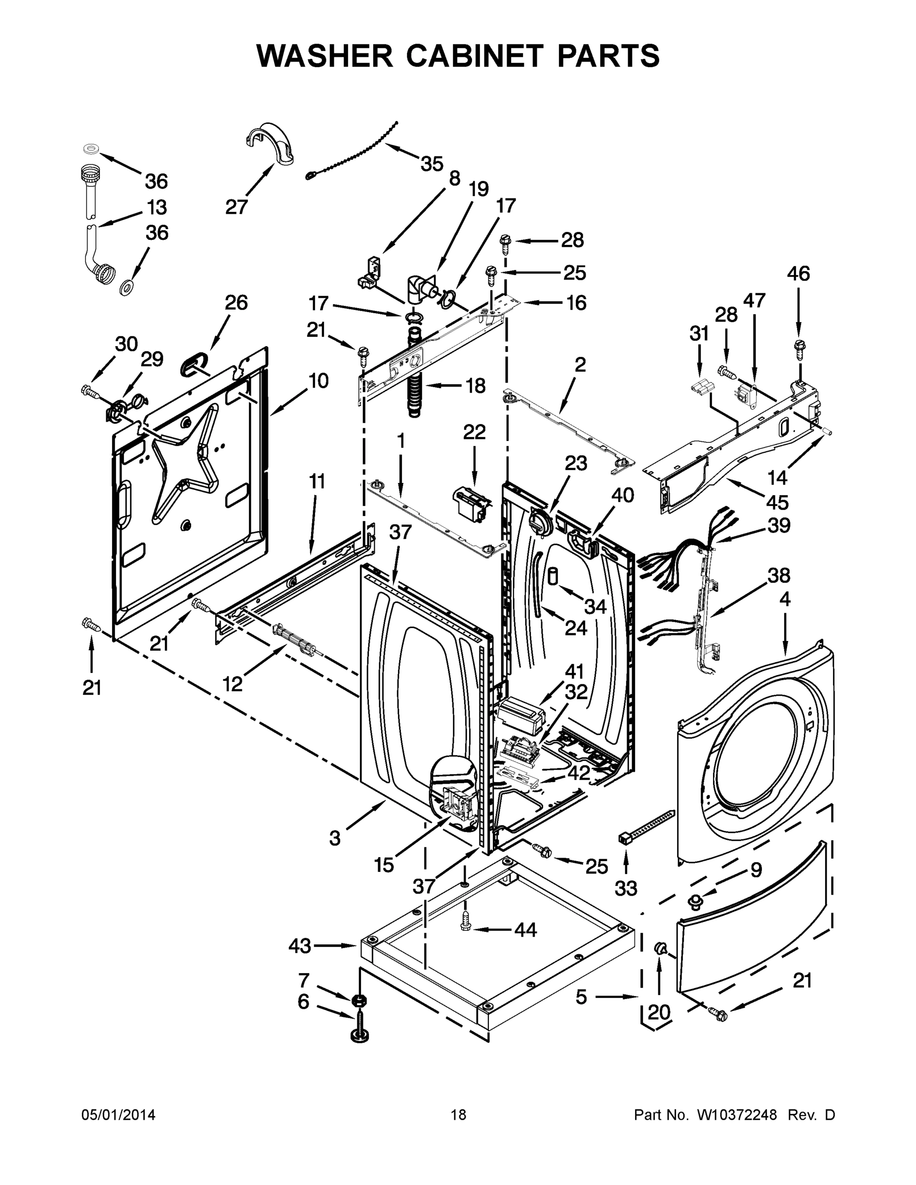 10 - WASHER CABINET PARTS