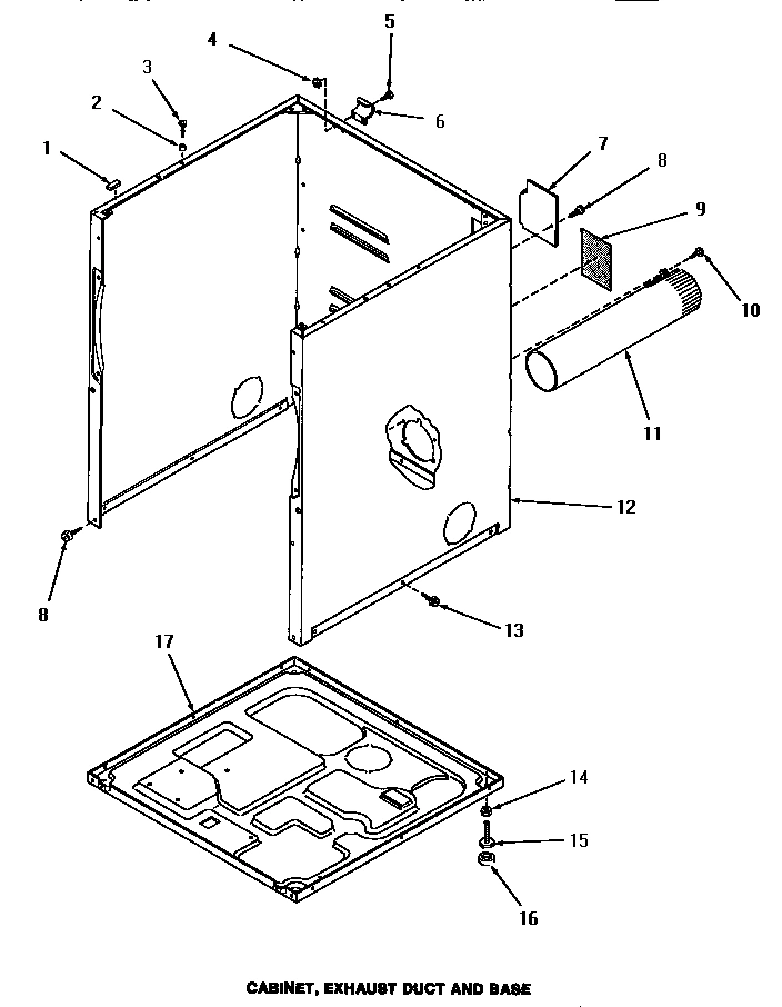 02 - CABINET, EXHAUST DUCT & BASE