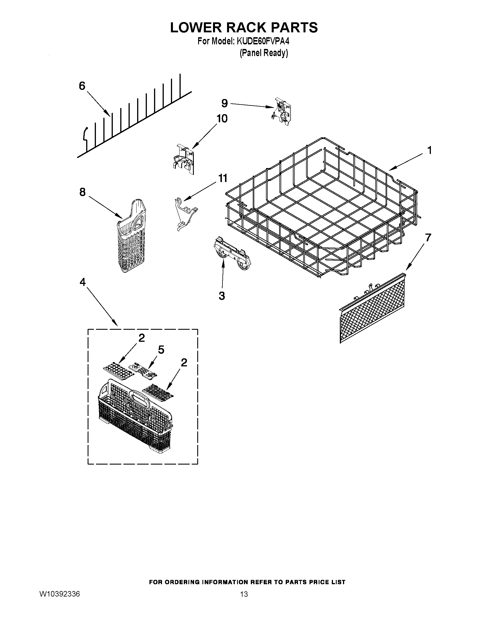 10 - LOWER RACK PARTS