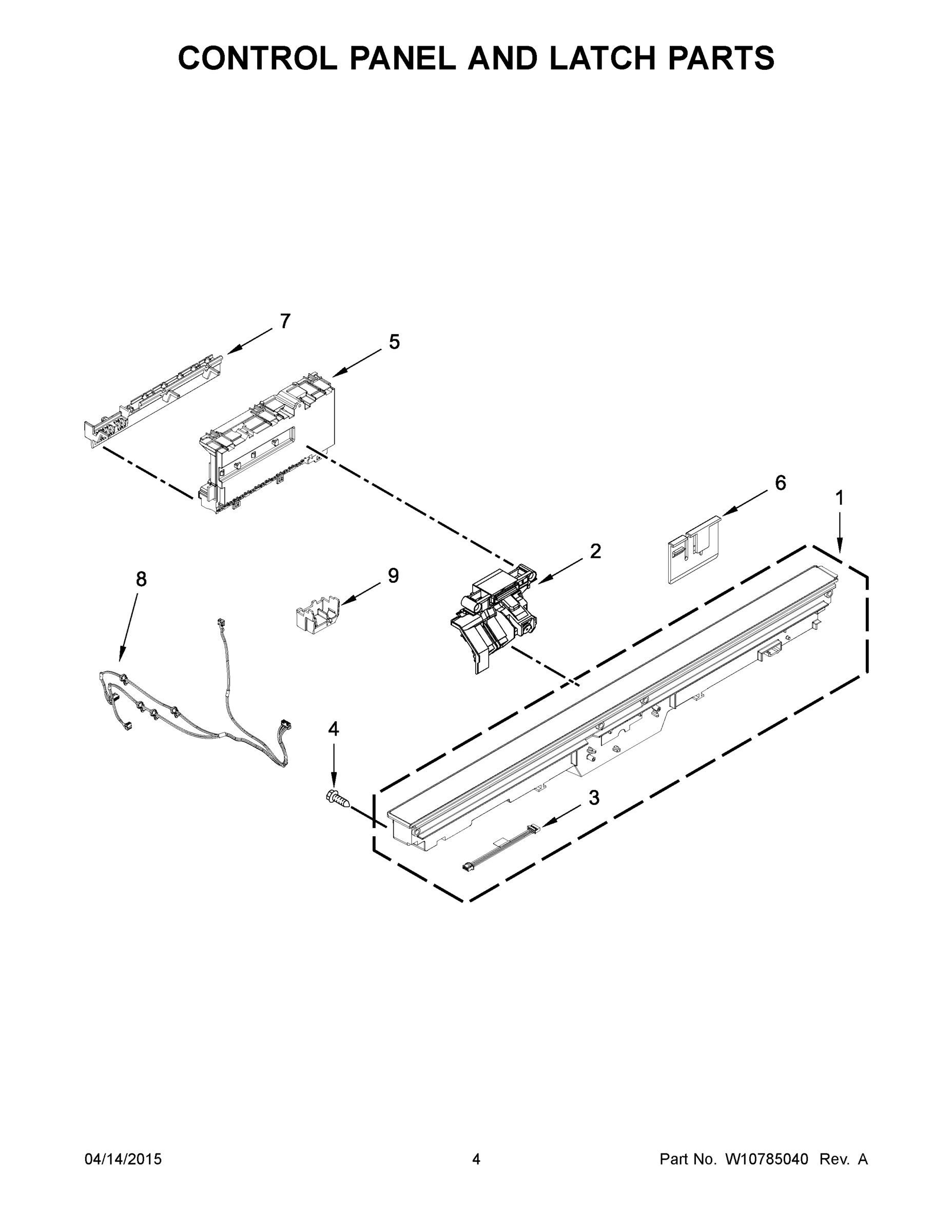 03 - CONTROL PANEL AND LATCH PARTS
