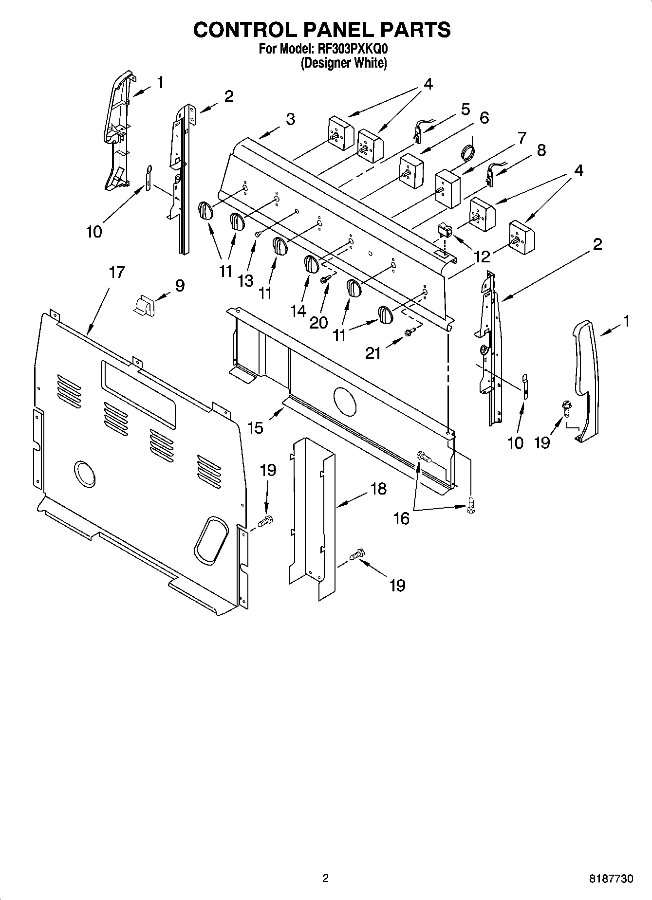 02 - CONTROL PANEL PARTS