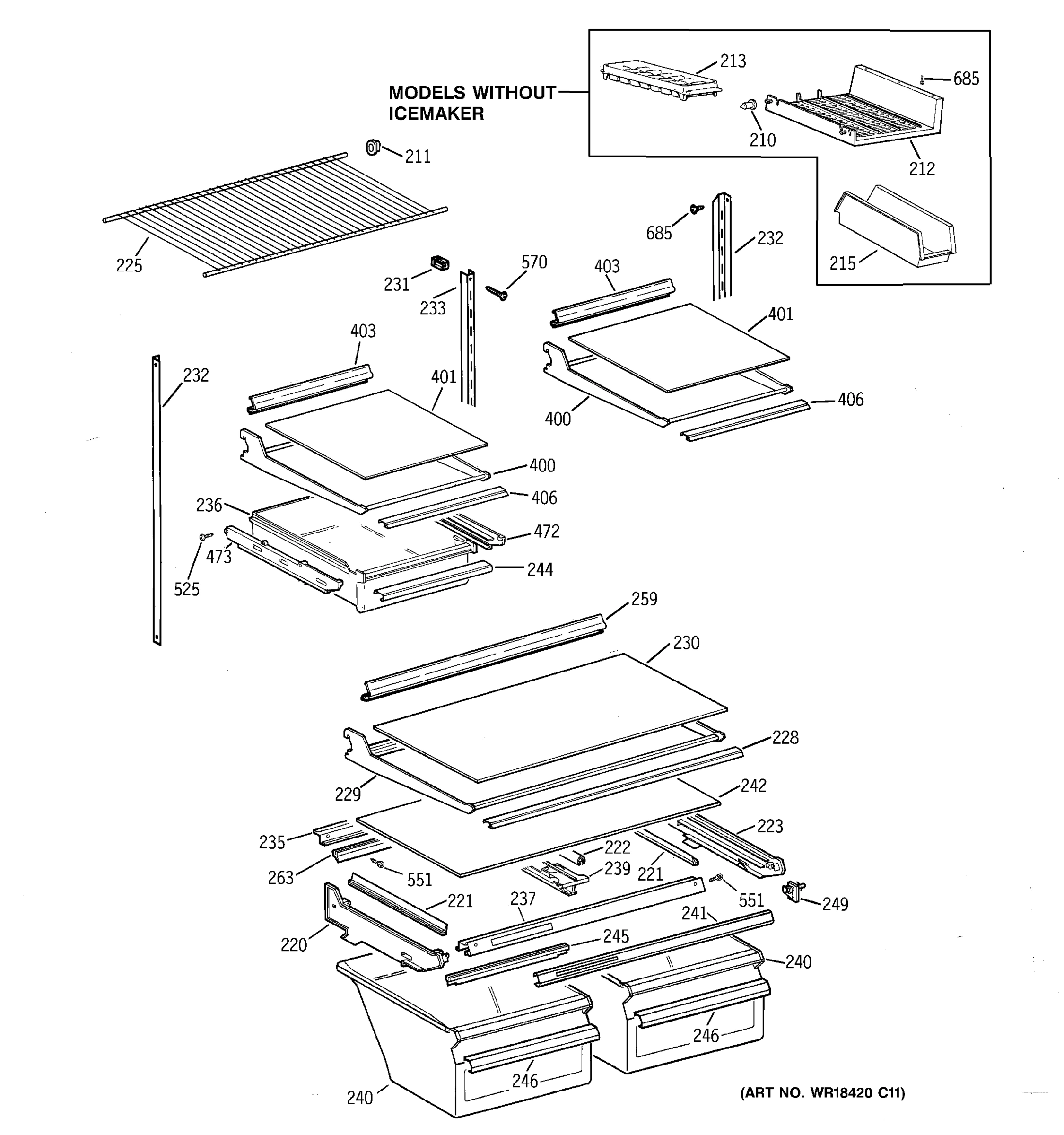 SHELVES & DRAWERS