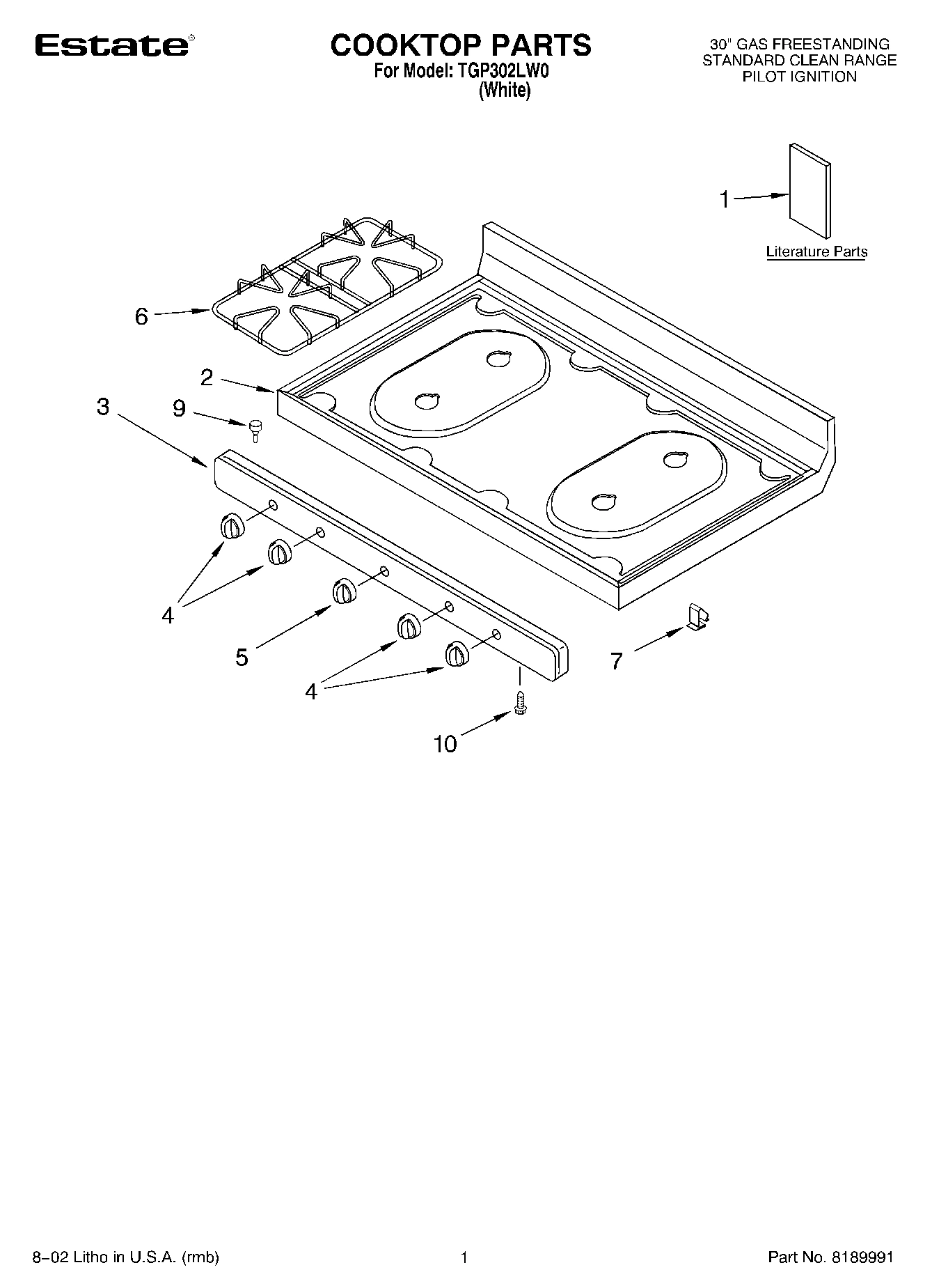 01 - COOKTOP, LITERATURE