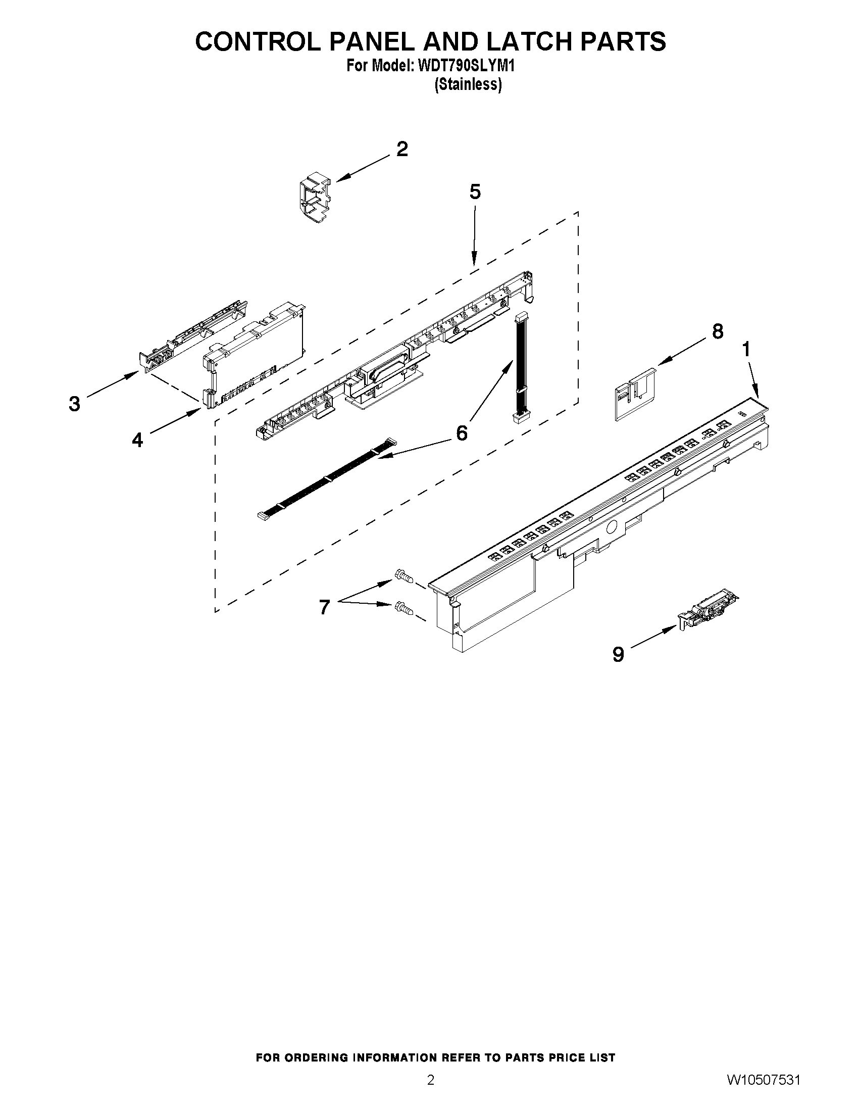 02 - CONTROL PANEL AND LATCH PARTS