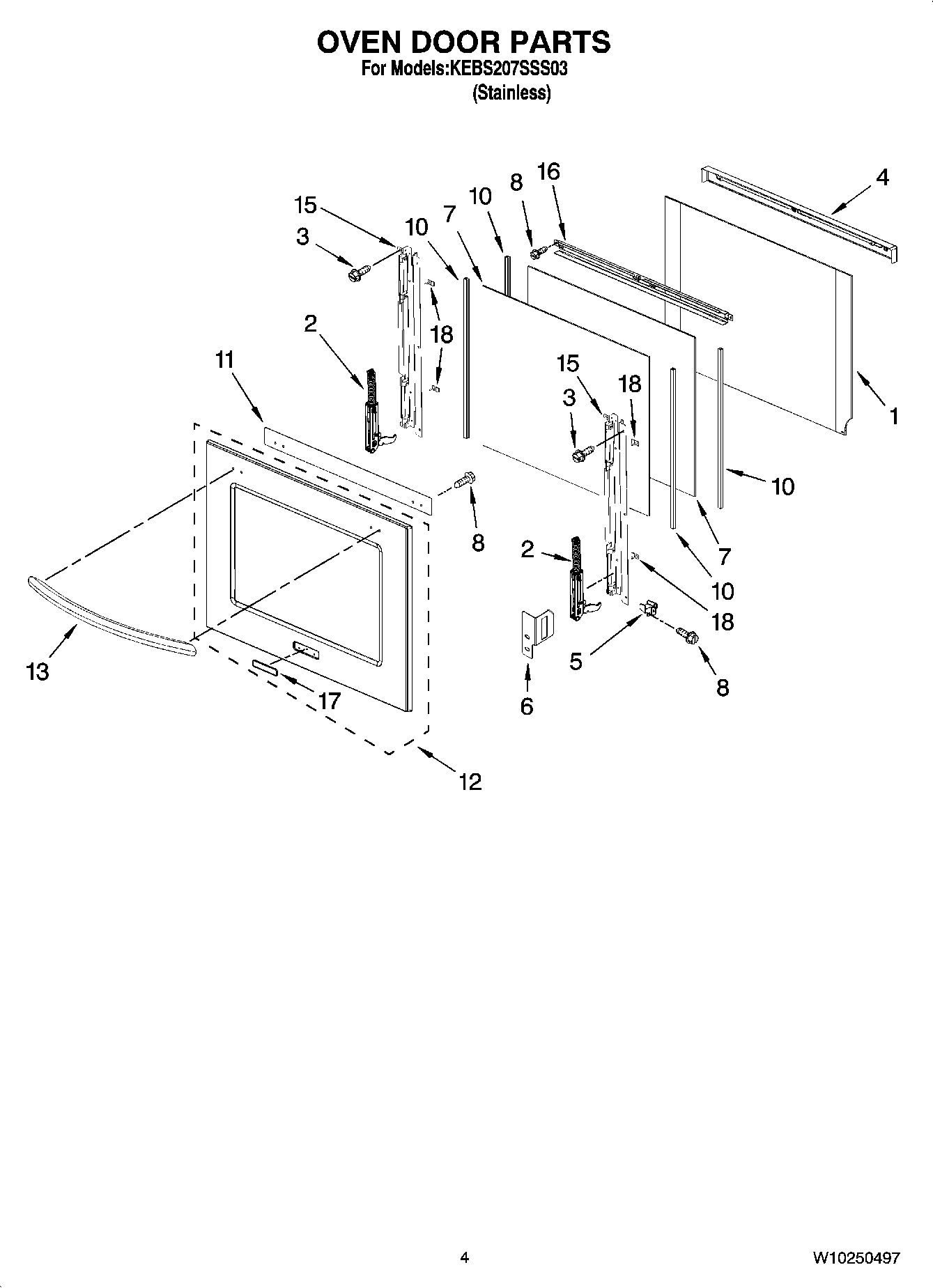 03 - OVEN DOOR PARTS