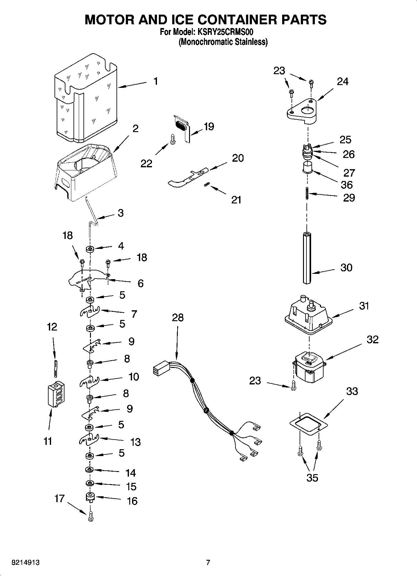 05 - MOTOR AND ICE CONTAINER PARTS