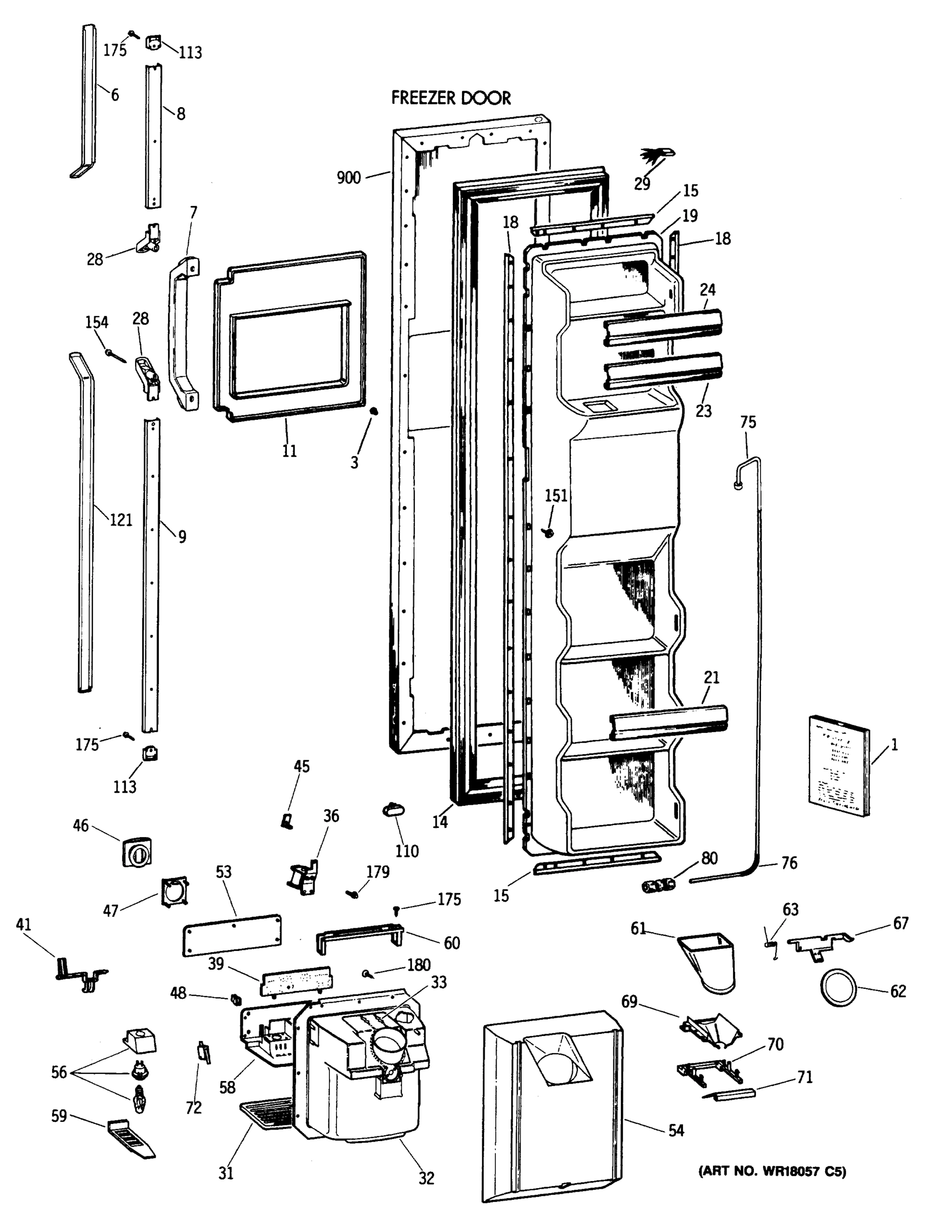 FREEZER DOOR