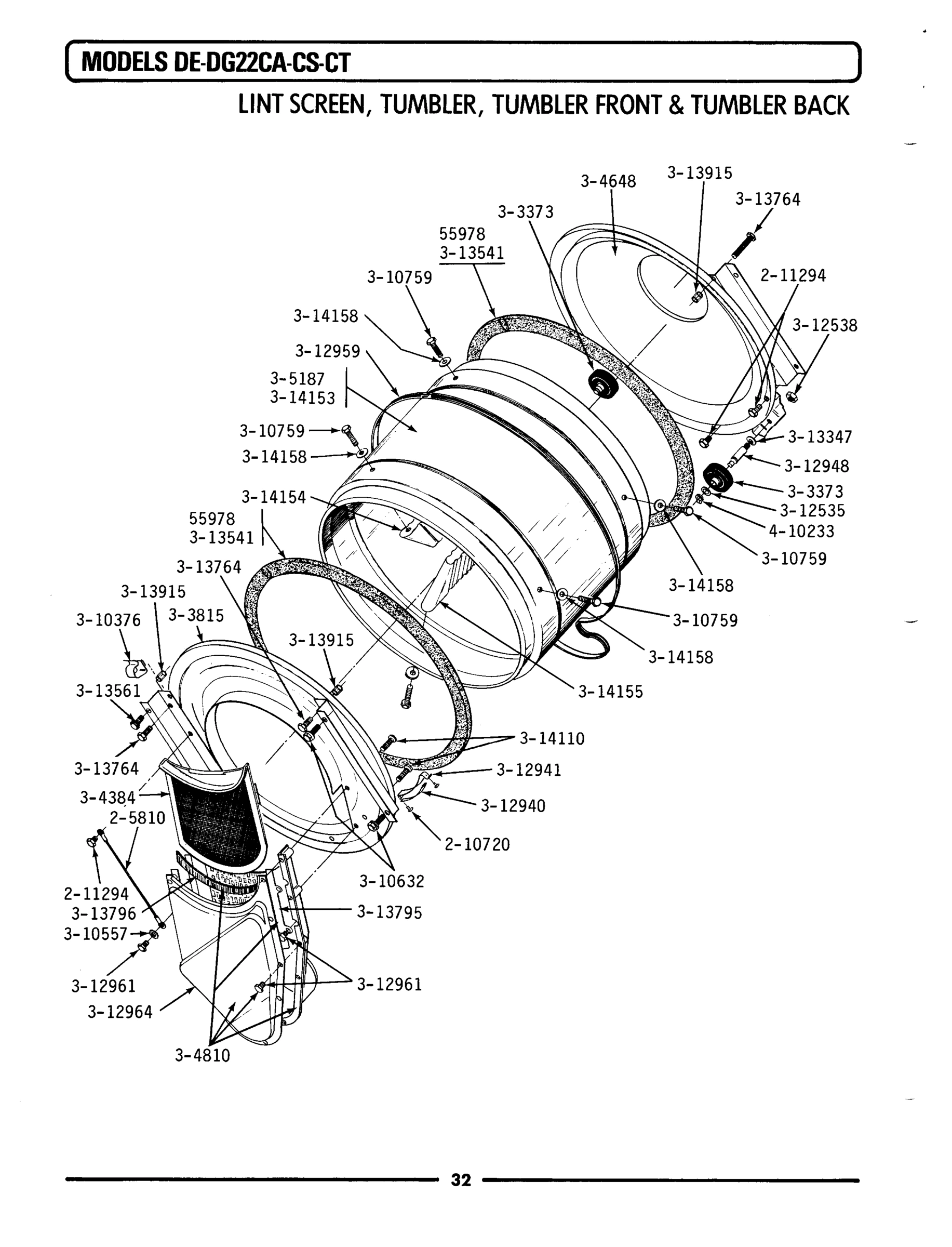 08 - LINT SCREEN, TUMBLER (FRONT & BACK)