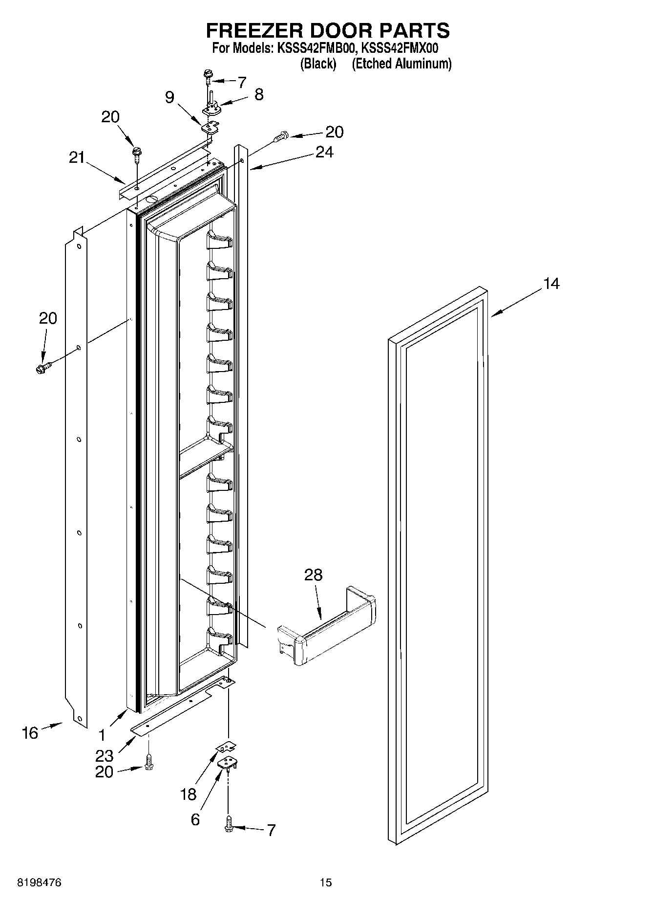 10 - FREEZER DOOR PARTS