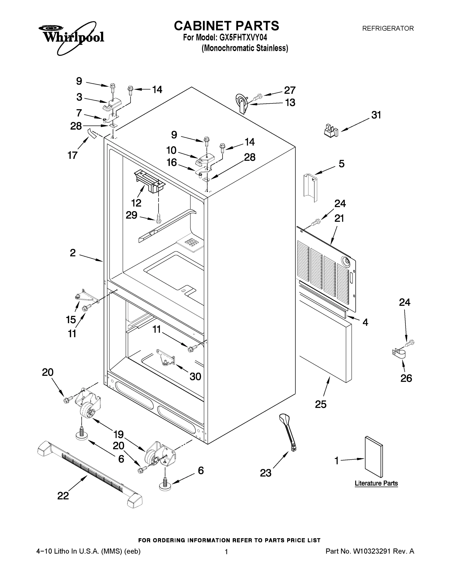 01 - CABINET PARTS