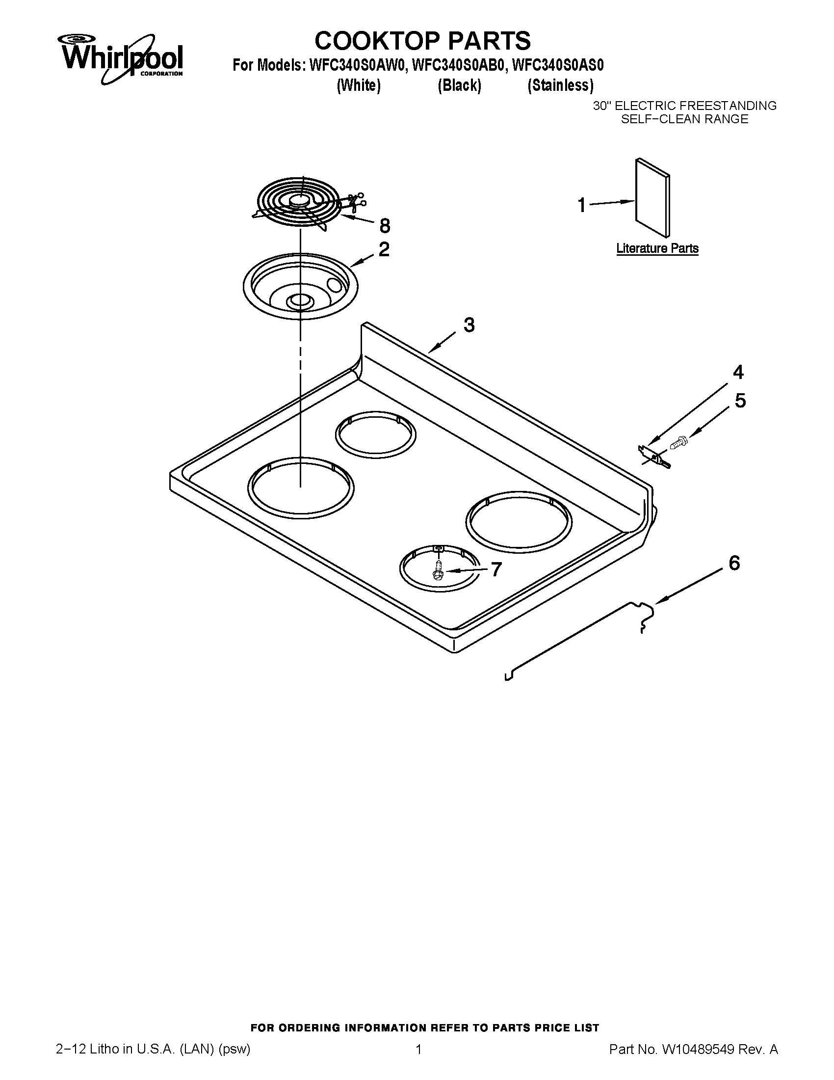 01 - COOKTOP PARTS