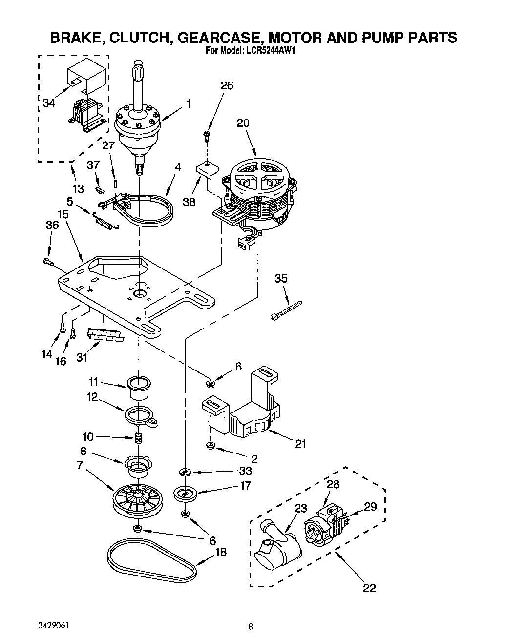 06 - BRAKE, CLUTCH, GEARCASE, MOTOR AND PUMP
