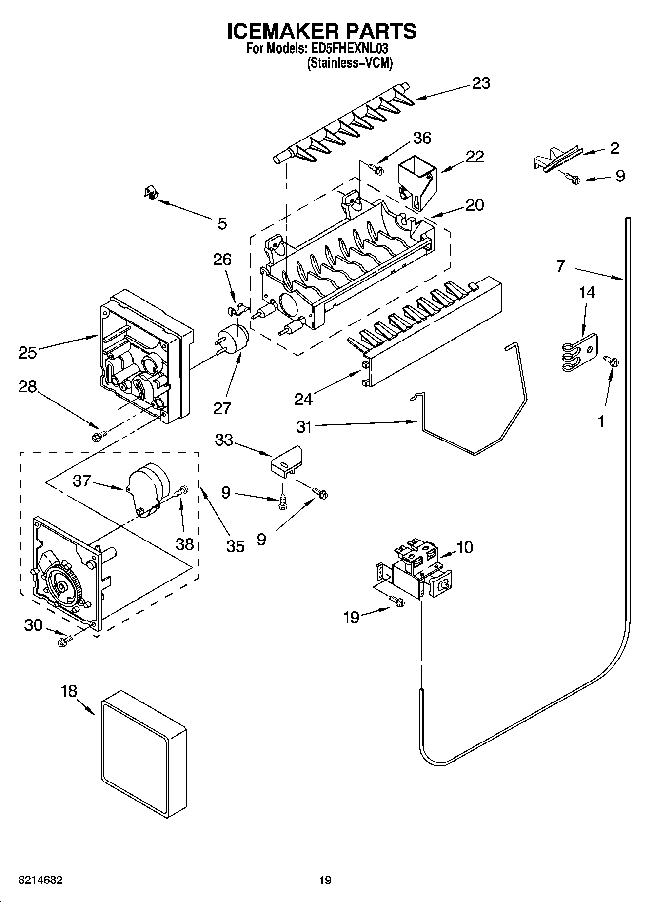 12 - ICEMAKER PARTS, OPTIONAL PARTS