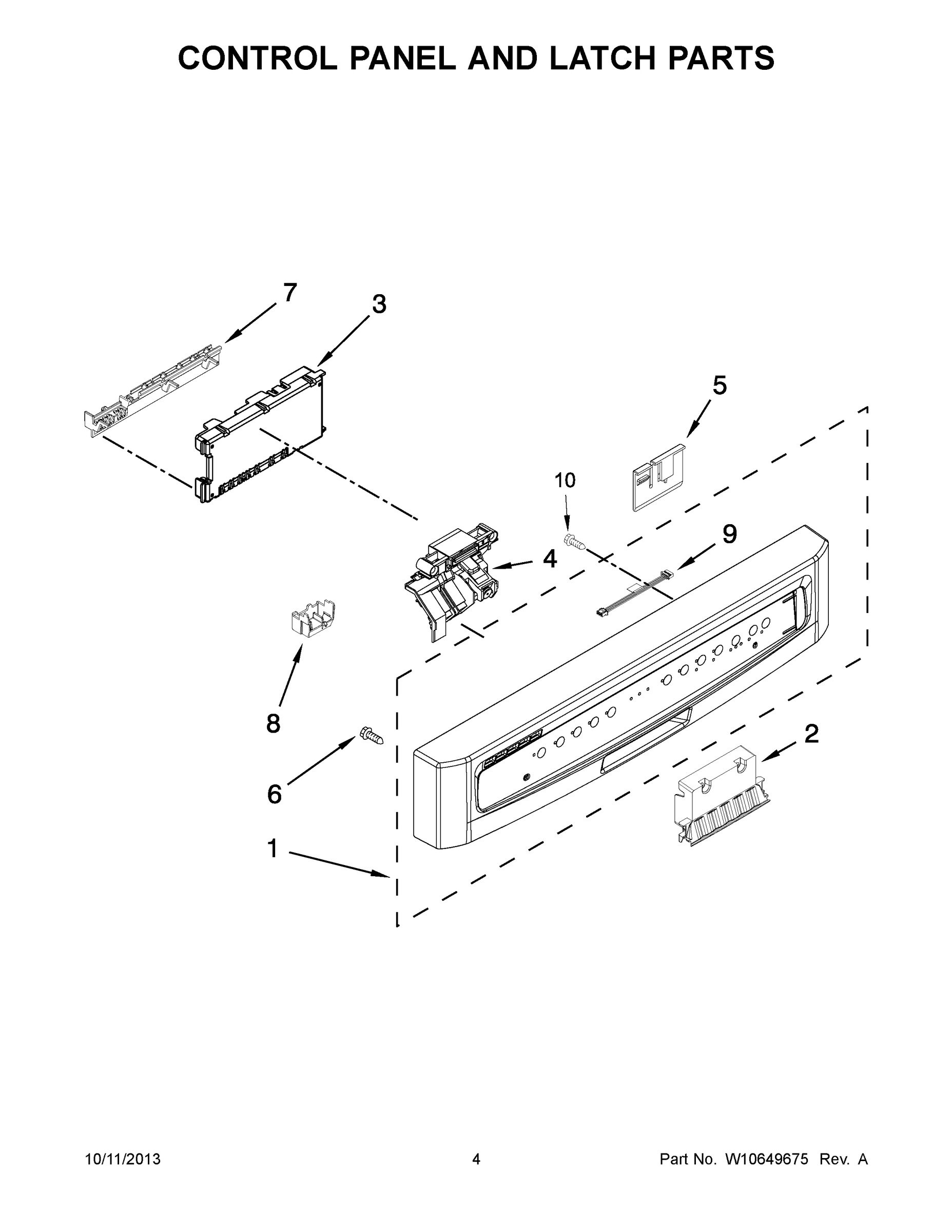 03 - CONTROL PANEL AND LATCH PARTS