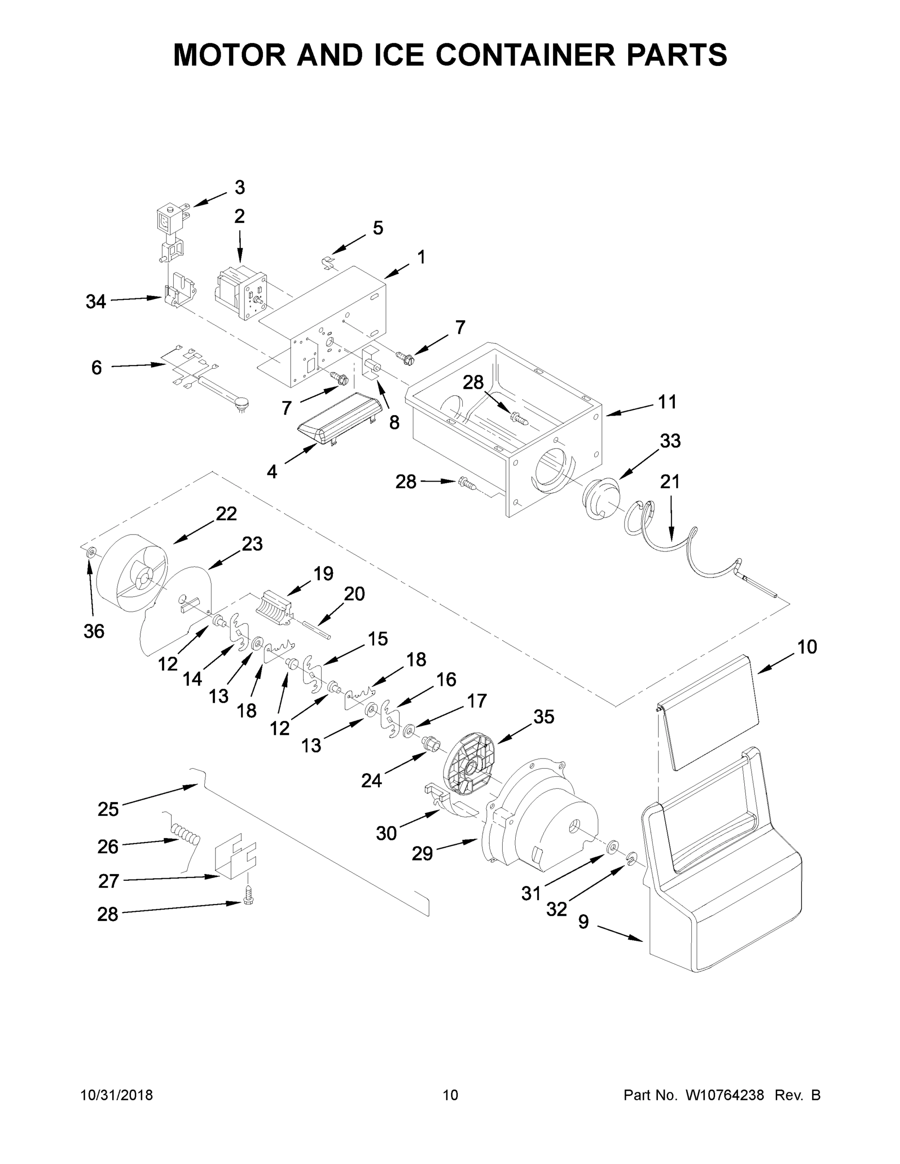 06 - MOTOR AND ICE CONTAINER PARTS