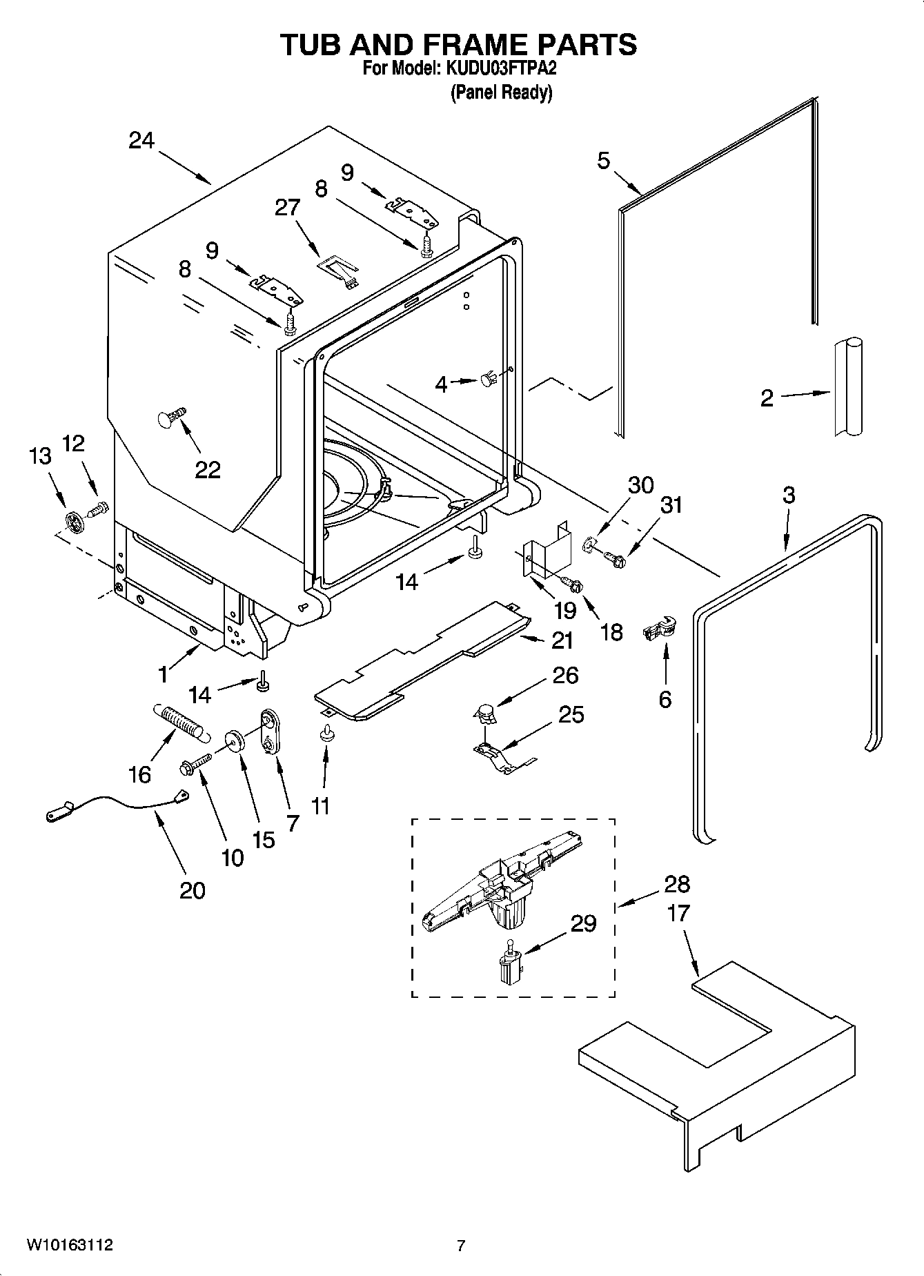 07 - TUB AND FRAME PARTS