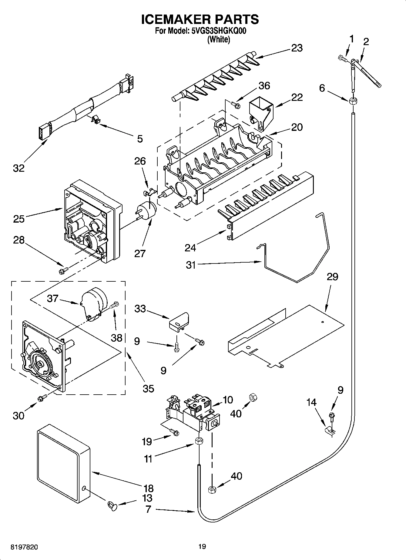 12 - ICEMAKER PARTS, OPTIONAL PARTS