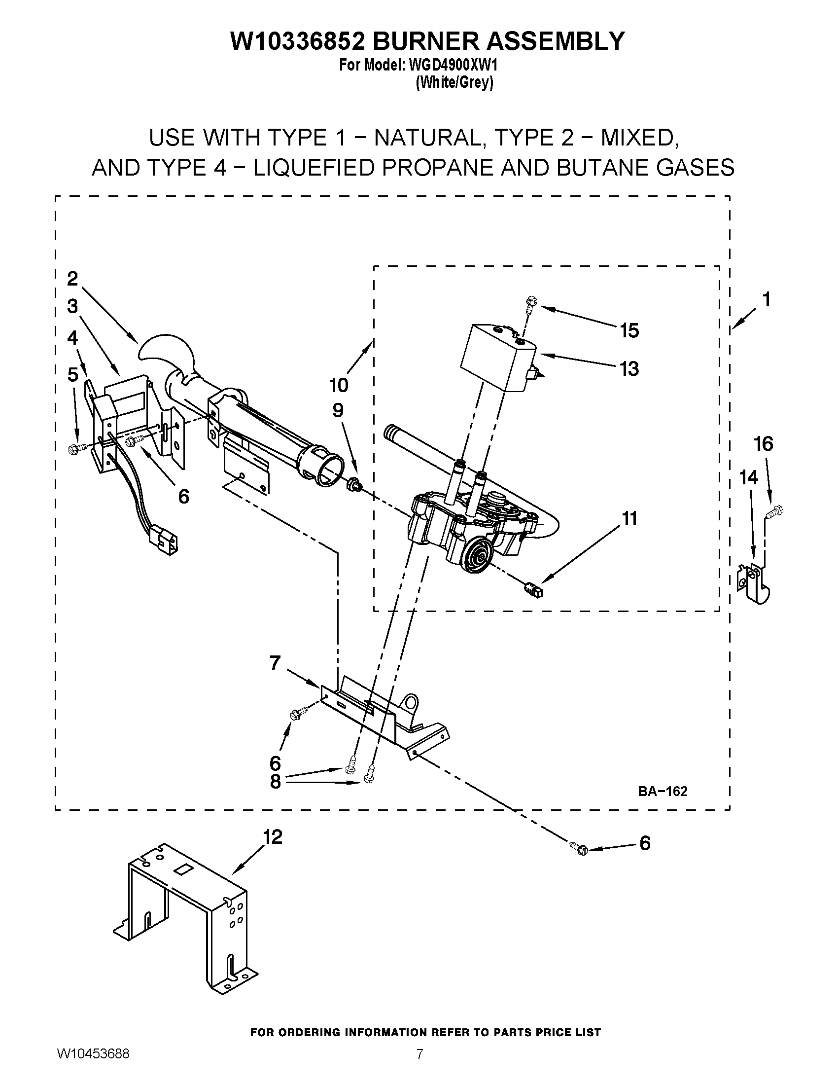 04 - W10336852 BURNER ASSEMBLY