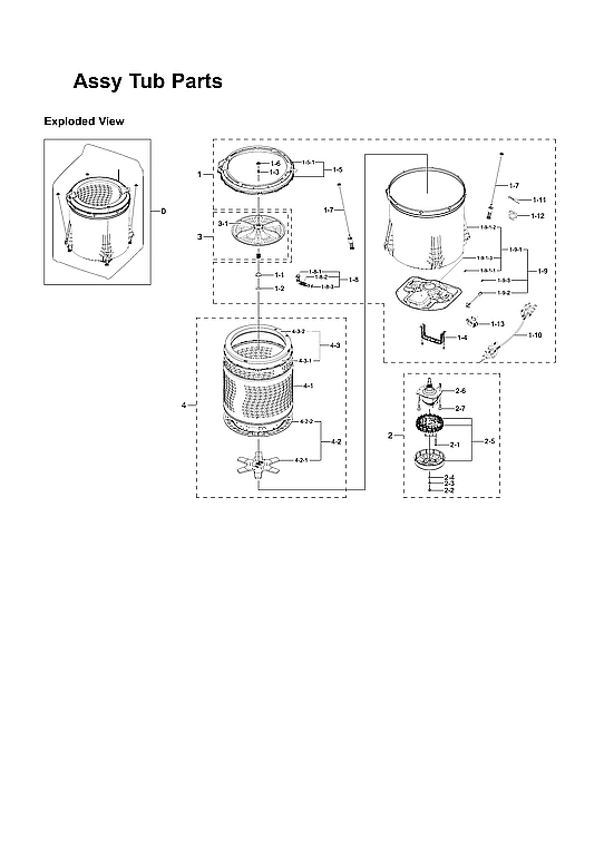 Tub Parts Assembly