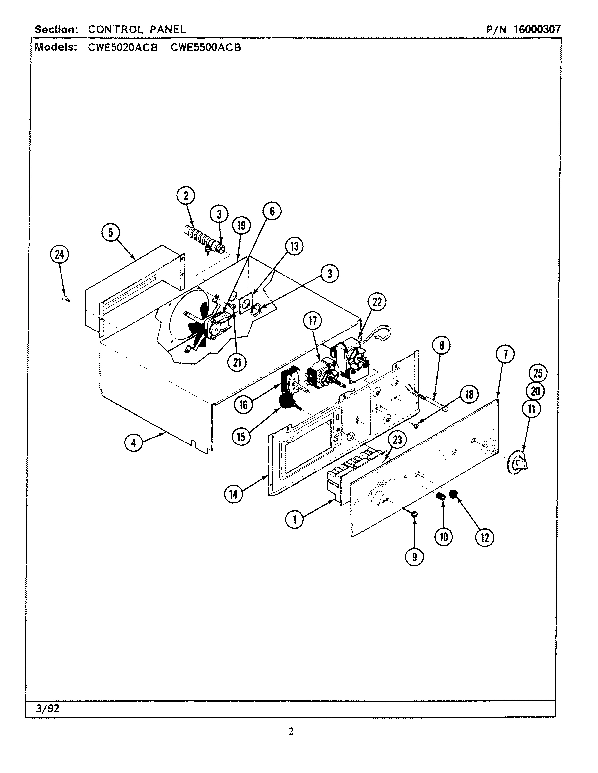 02 - CONTROL PANEL (CWE5020ACB, CWE5500ACB)