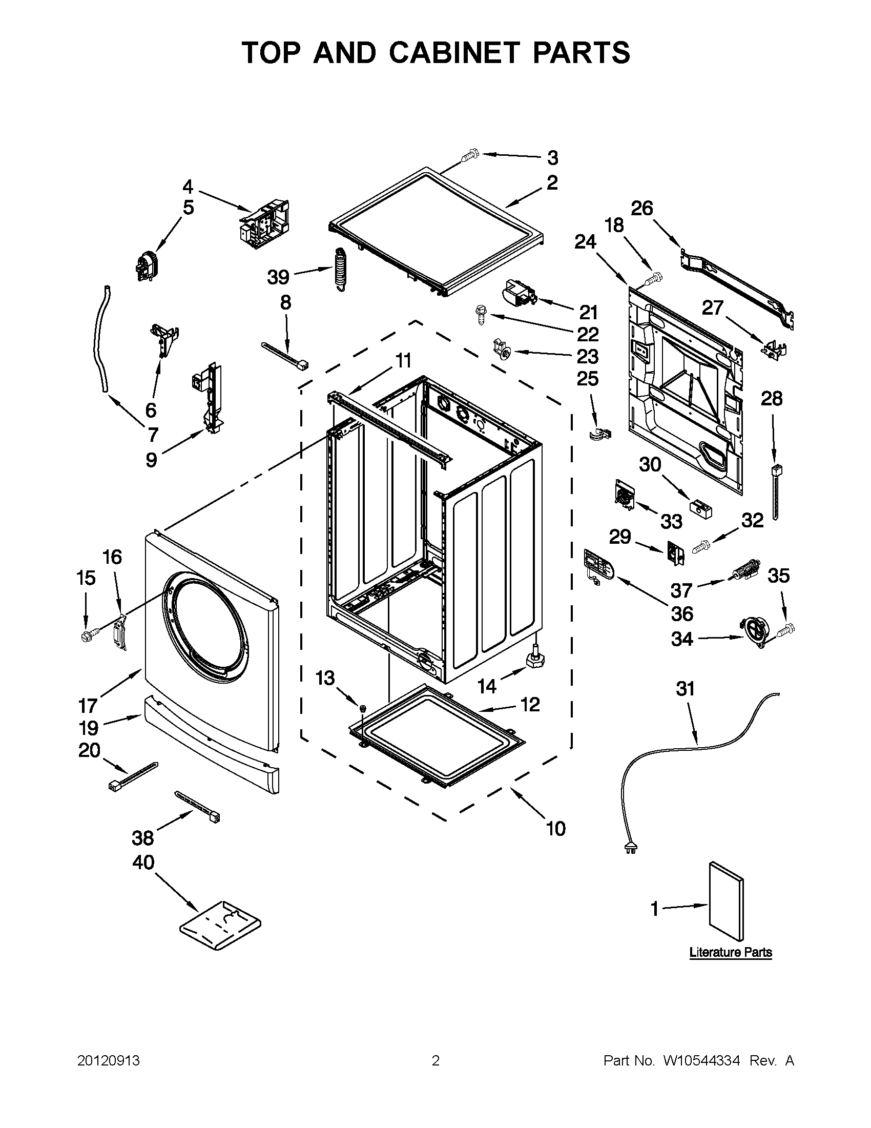 01 - TOP AND CABINET PARTS