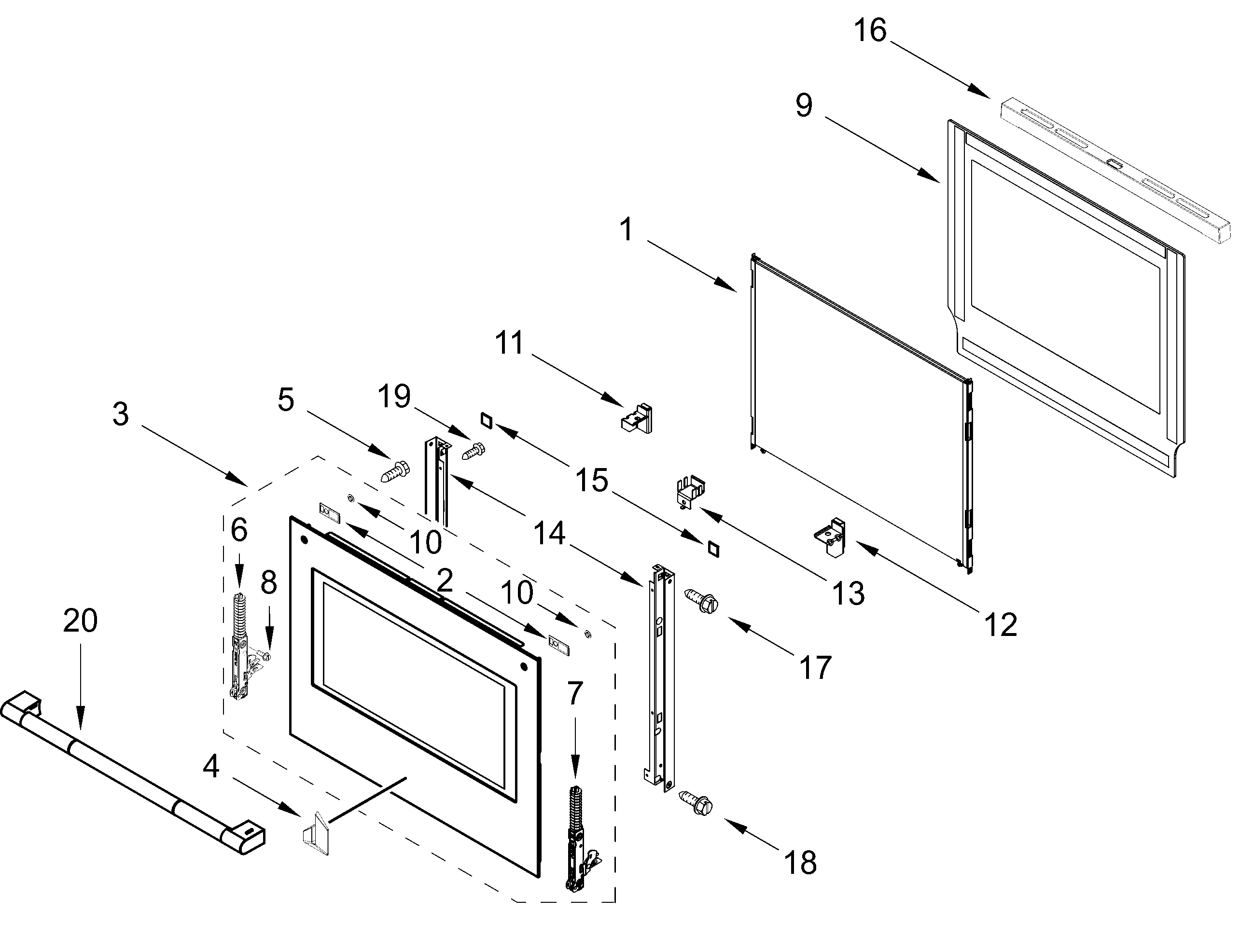 OVEN DOOR PARTS