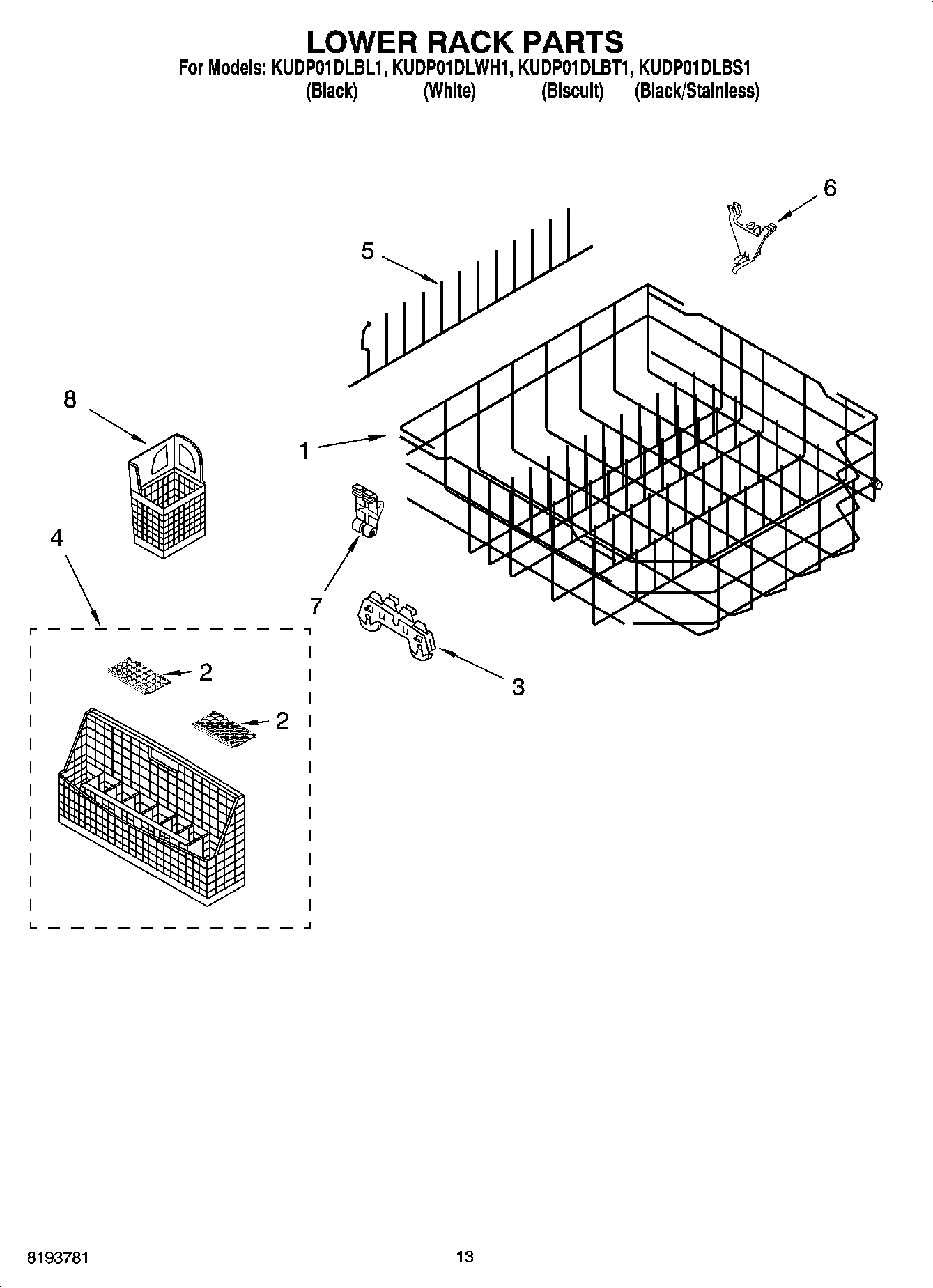 10 - LOWER RACK PARTS