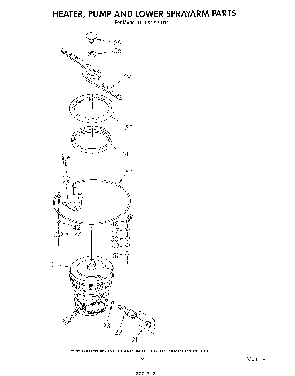 06 - HEATER, PUMP AND LOWER SPRAY ARM