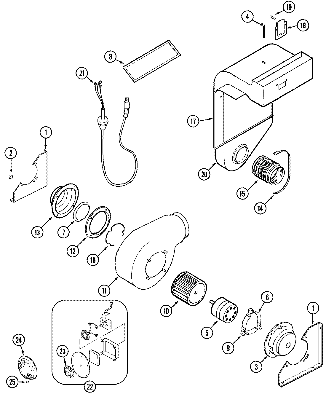 02 - BLOWER & CONVECT ASSY. (PT,PU MODELS)