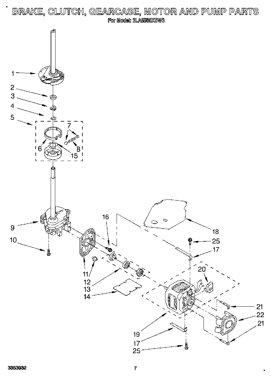 05 - BRAKE, CLUTCH, GEARCASE, MOTOR & PUMP