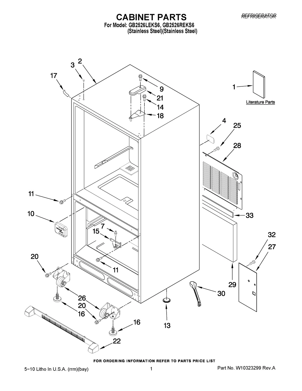 01 - CABINET PARTS