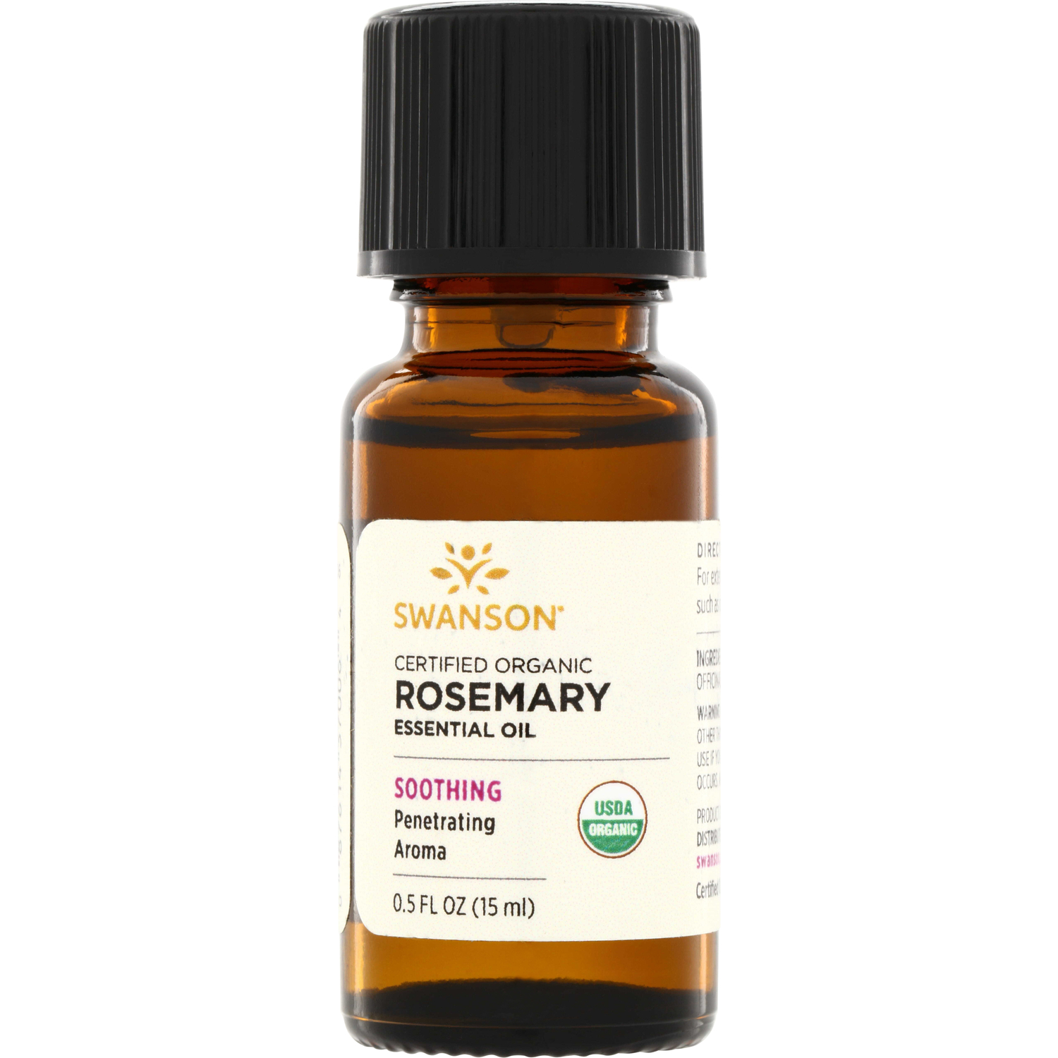 Swanson Vitamins Certified Organic Rosemary Vitamin | 0.5 fl oz Liquid | Essential Oils