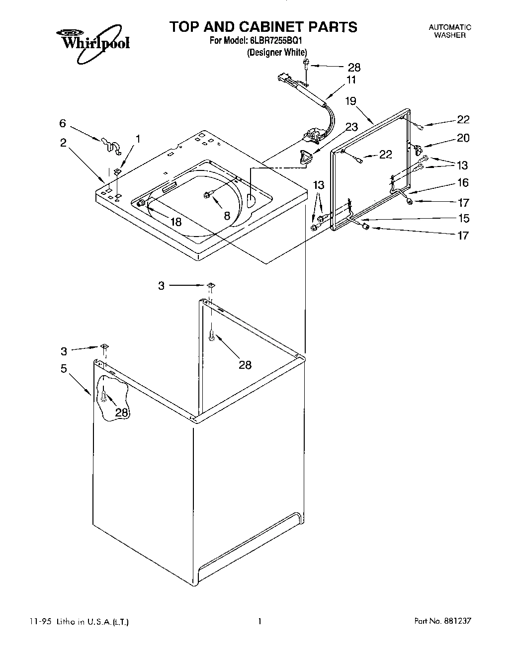 01 - TOP AND CABINET, LIT/OPTIONAL