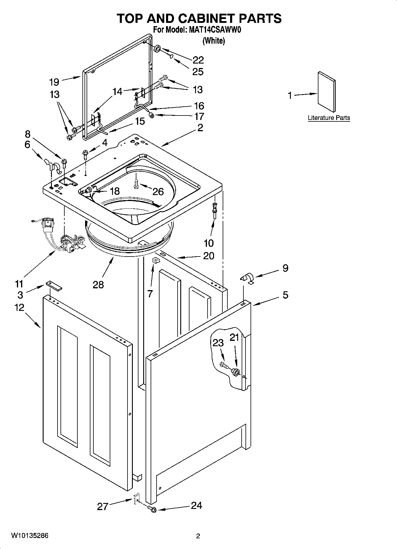 01 - TOP AND CABINET PARTS