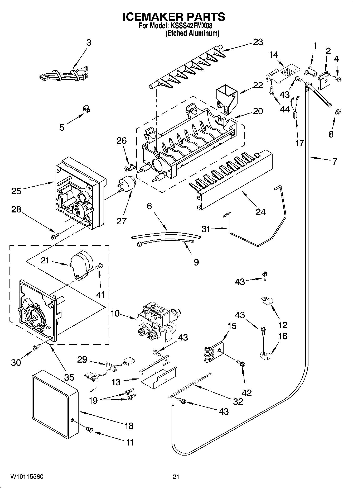 13 - ICEMAKER PARTS