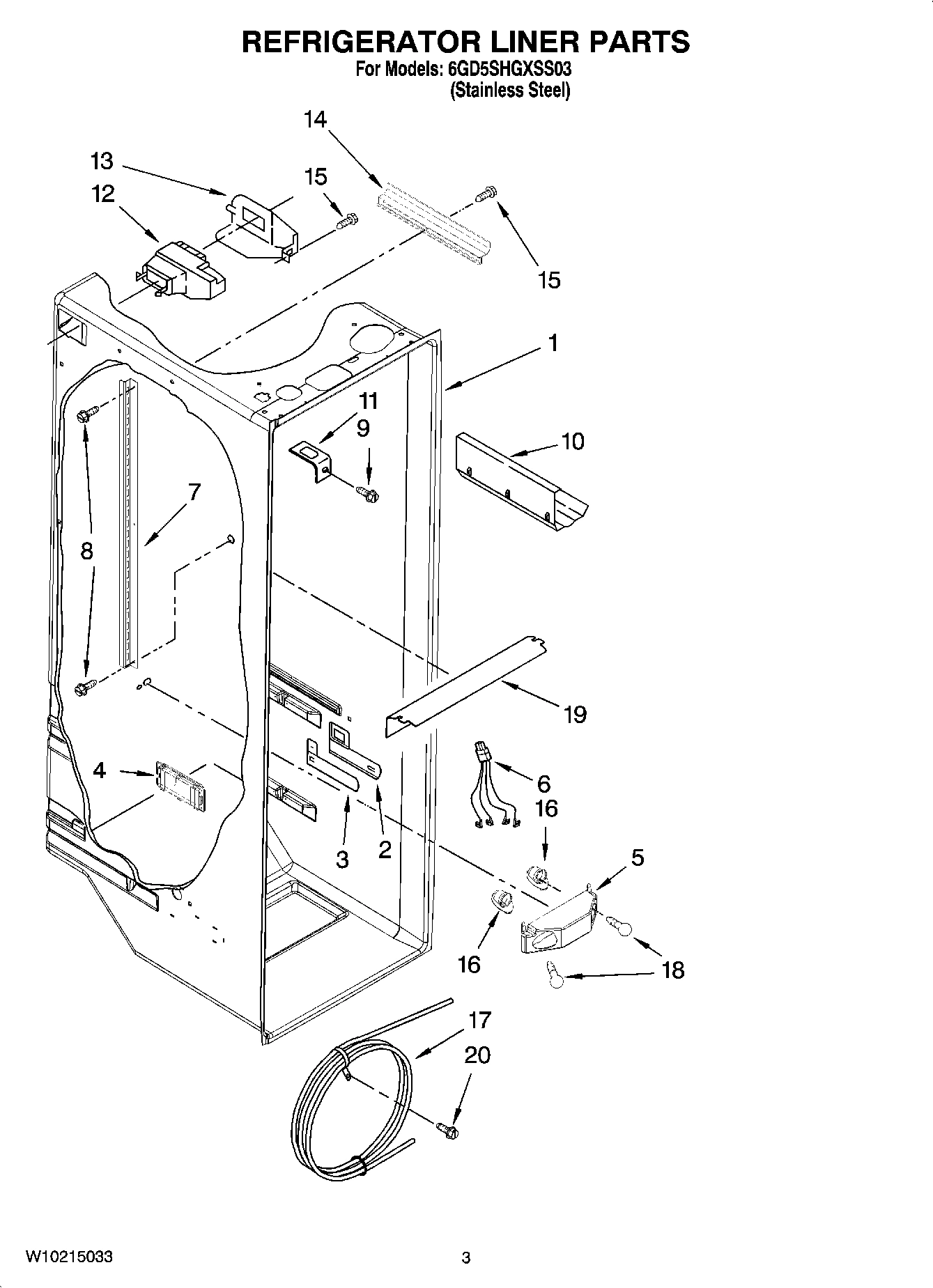 02 - REFRIGERATOR LINER PARTS