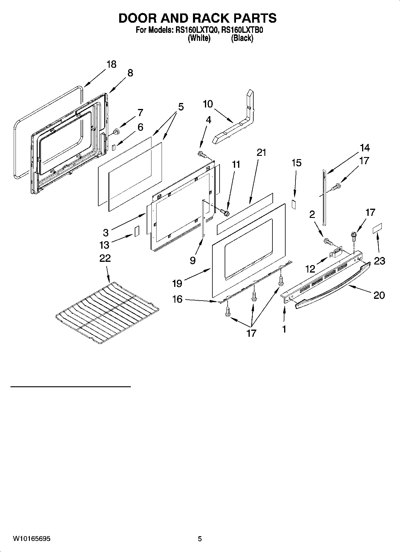 04 - DOOR AND RACK PARTS, OPTIONAL PARTS (NOT INCLUDED)