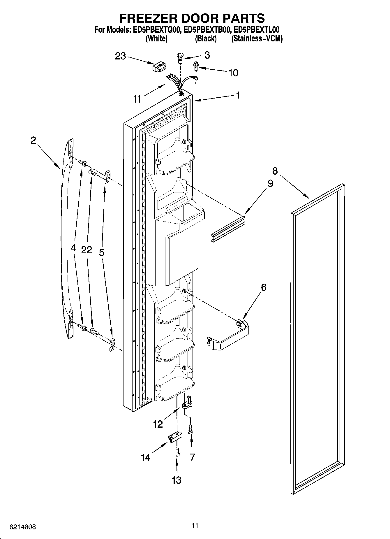 07 - FREEZER DOOR PARTS