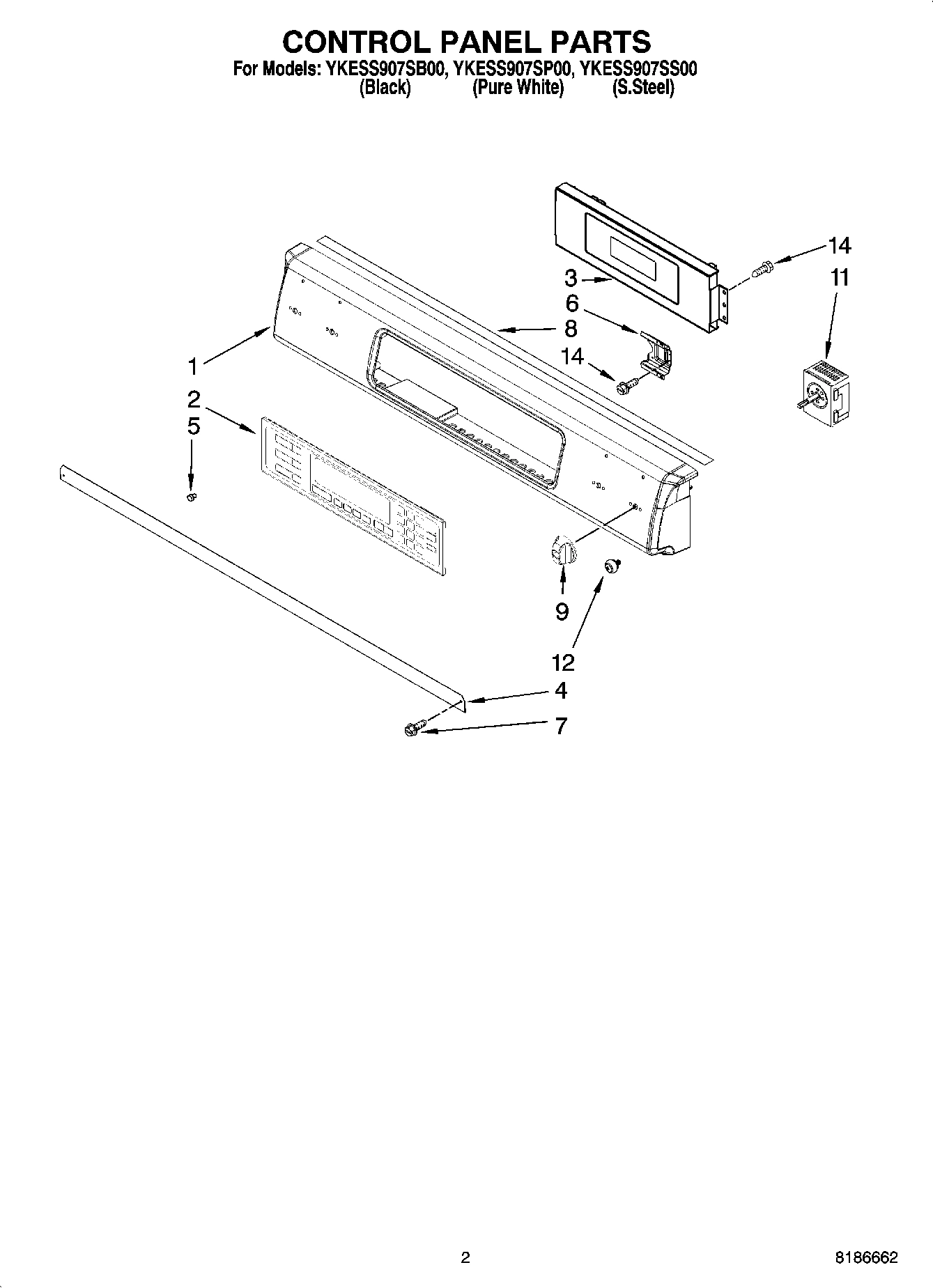 02 - CONTROL PANEL PARTS